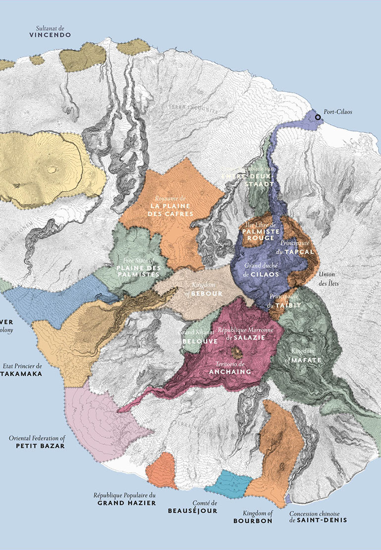 La Carte Du Continent Réunionnais